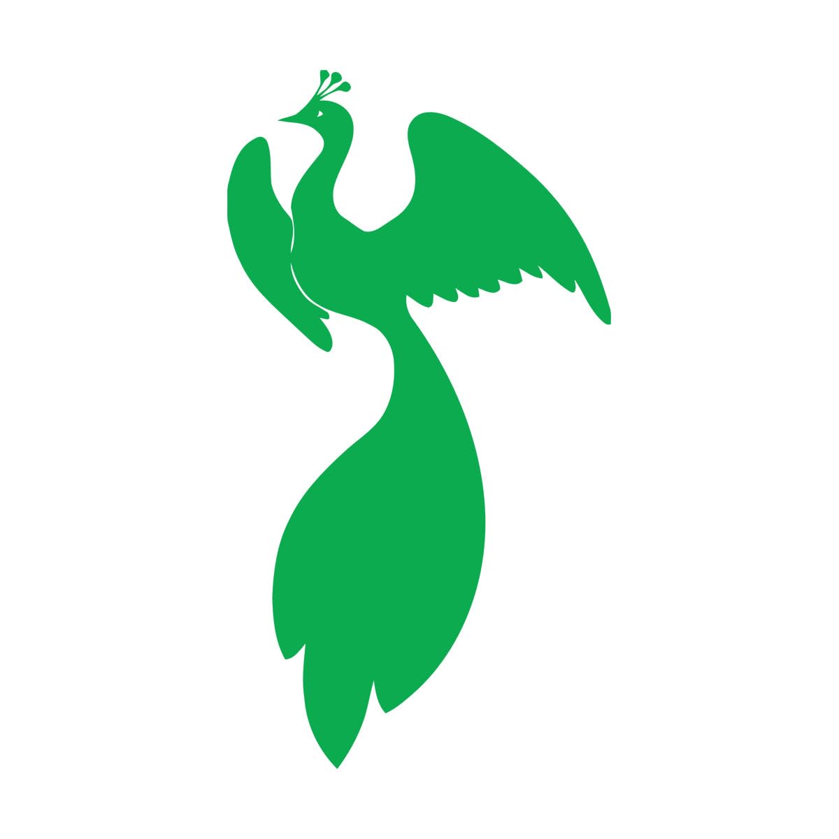 Lettering Decals Bird Unearthly Beauty Magic Gorgeous Tail Wings 32x56.1cm It Won't Fall Off Small Green — image 1