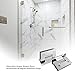 2 Pcs Frameless Glass Shower Door Hinges, 90 Degree Glass to Wall Door HingesHeavy Duty, 304 Stainless Steel Glass Shower Door Hinges Mirror Polishing for 8-12mm