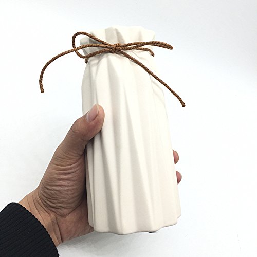Anding White Ceramic Vase - Elegant Origami Art Design- Ideal Gift For Friends And Family, Wedding, Desktop Center Vase, A Perfect Home Decor Vase (Ly096) #TOP3
