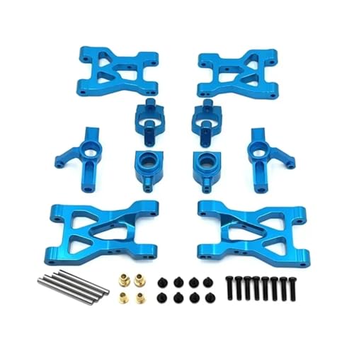 Pièces RC en métal pour WLtoys 104072 kit bras oscillants et coupelles bleu