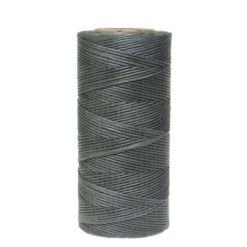 Victohome 100% Polyester Flat Waxed Threads, 150D/0.8Mm, 270Yards/247M. All-Purpose Threads Hand Sewing Leather Projects And Crafts. (Gray) #TOP17