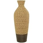 Deco 79 Seagrass Handmade Decorative Vase Tall Woven Floor Centerpiece Vase, Vase for Home Decoration 10" x 10" x 28", Brown - Image 3