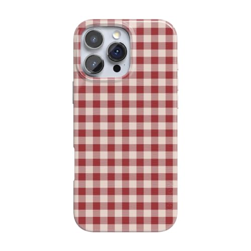 Casely iPhone 16 Pro Max Case | Sweet Jam | Red Gingham | Compatible with MagSafe | Classic Ultra Thin Design