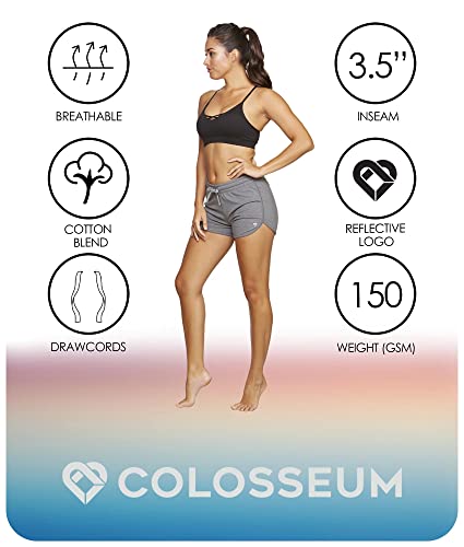 Colosseum Active Women's Simone Cotton Blend Yoga And Running Short (Smoked Pearl, Large) #TOP4