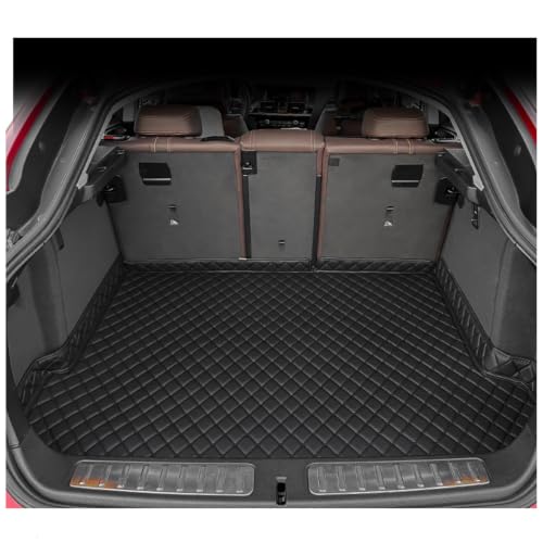 Tapis coffre Peugeot 2008 II sur mesure en similicuir noir protecteur 3D