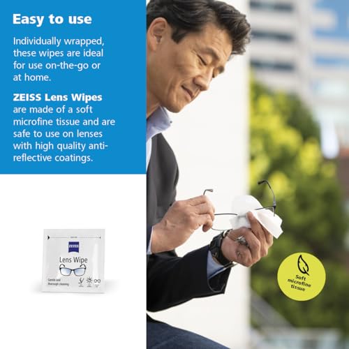 Image of ZEISS Pre-Moistened Lens Cleaning Wipes, 2400 Count, Pack of 12