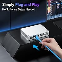 SODOLA 2.5 Gbit Switch Unmanaged ,5X 2,5G Base-T Ports + 1x 10G SFP+ – Ansicht 6