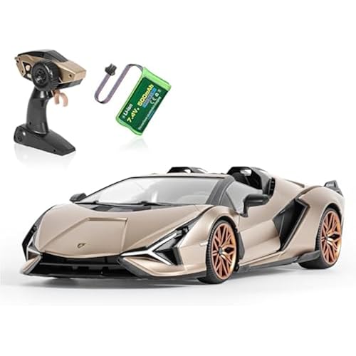 MIEBELY 1:16 Licensed Lamborghini Sian RC Car 2.4G LED Toy for Kids Adults