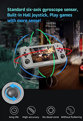 Rg505 Retro Game Handheld Game Console 4.95’’ Oled Touch Screen With Android 12 System Unisoc Tiger T618 And Compatible With Google Play Store Built-In 128G Tf Card #TOP6