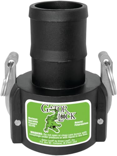 Green Leaf GLP 150 C NL Series Polypropylene Gator Lock Cam Lever Coupling, Non-Locking, 1 1/2