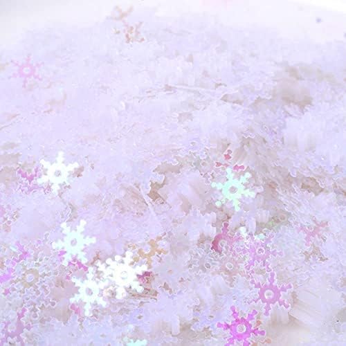 Angel Malone Approx. 950 Pcs of 9mm Festive Snowflake Sequins Christmas Confetti Card Making, Scrapbooking, Sewing, Wedding Favors - UK SELLER (Acid Blue AB)