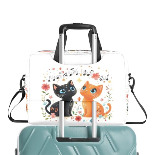 Bolso para portátil gato con notas musicales 16 pulg miniatura 7