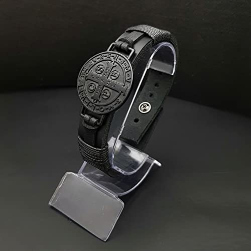 Pulseira De Couro Masculina São Bento Albus