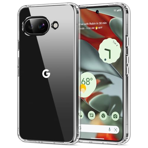 HOOMIL for Google Pixel 9A Case Non-Yellowing Drop Protection Anti-Scratch Transparent Hard Back Phone Cover - Crystal Clear