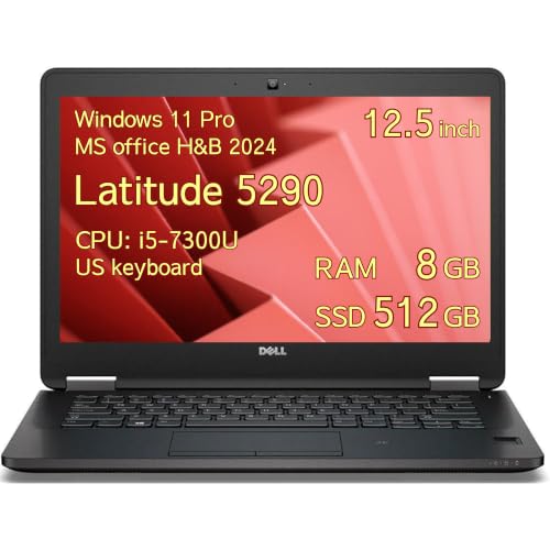 �y�����ςݕi�zLatitude�f�� 5290 12.5�^ i5-7300U Office2024 US�L�[�{�[�h �J�����t 8GB 512GB | SSD���� Latitude�yMS Office 2024 Home&Business�z Windows11