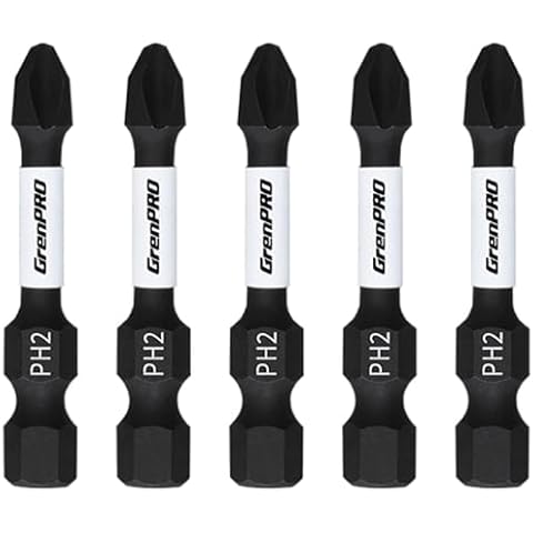 GRENPRO Screwdriving Power Bits PH2-2IN Magnetic Bit Set Cover