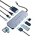 MacBook Pro USB C Hub - iDRiVETECH 10-in-1 - Compatible Other Type C Laptops - USB C to HDMI, USB C to USB 3.0, USB C to Ethernet, USB C to 3.5mm, USB C SD Card Reader, USB C to VGA