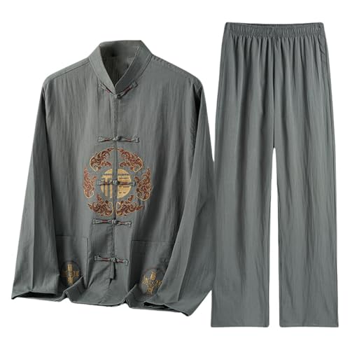 Hanfu en soie glacée homme à manches longues tenue de style chinois