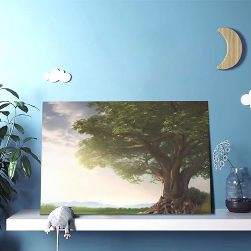 Toile murale moderne arbre tableau déco salon cuisine 30x45