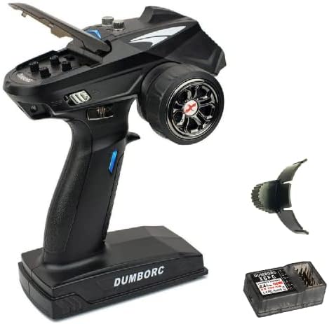DUMBORC-X6 2.4Ghz 6 Channel RC Transmitter with Gyro Inside Receiver Low Power Alarm and Out of Control Protections Radio Controller for Remote Car /Boat/Tank Mixed Mode Remote Controller