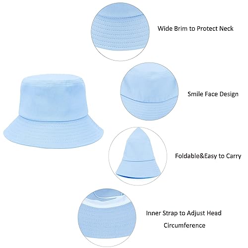 Durio Bucket Hats for Kids UPF 50+ Packable Toddler Sun Hat Unisex Summer Toddler Beach Hat Boys Girls Kids Hats3