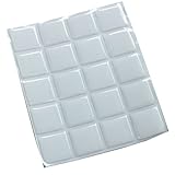 IGOGO 100 Pieces Clear Square Epoxy Stickers 1 Inch -Fits Scrabble Tiles or Pendants