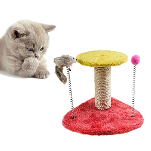 Brinquedo de torre de gato Balacoo com corda de sisal natural, arranhador de gatinho interativo com