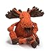 HuggleHounds Plush Corduroy Durable Squeaky Knottie, Dog Toy, Great Dog Toys  for Aggressive Chewers, Moose, Large