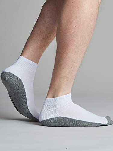 Bolter 18 Pack Men's Ankle Socks (8-12, White) #TOP2