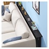 Tavolo consolle sottile nero impermeabile e resistente ai graffi in legno facile da pulire, perfetto per piccoli spazi d'ingresso, 81,3 x 15,2 x 66 cm, design assemblato per installazione rapida