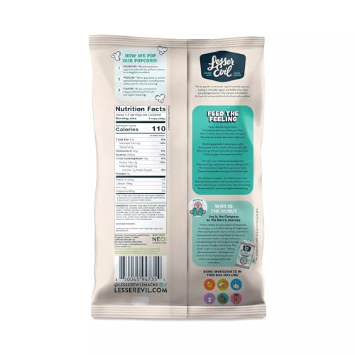 Lesser Evil Homer’s Blend Garlic Parmesan Organic Popcorn, Gluten Free, Non GMO, 4.6 Ounces (Pack Of 12) - Thumbnail 2
