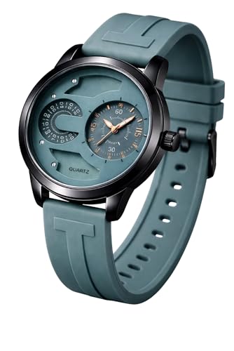 Image of CERO Men's Quartz Watch | Prime Collection Dual Dial | Silicone Strap | Analogue | Sporty Style
