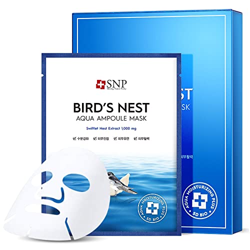SNP Bird's Nest Aqua Ampoule Moisturizing Korean Face Sheet Mask