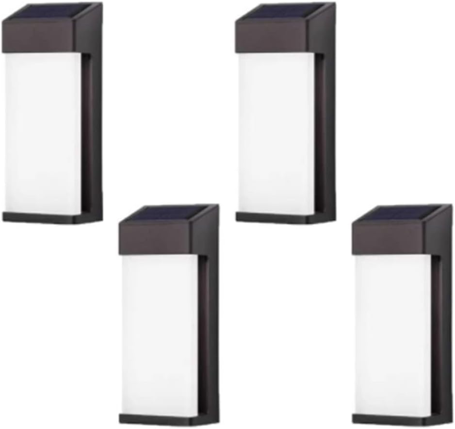 WOLONG Outdoor Solar Lights IP65 Waterproof Solar Fence Lights LED Wireless Lights Security Lights Solar Powered Motion Sensor Lights,for Deck Patio Yard Garden Path Solar Wall Lights,Black4