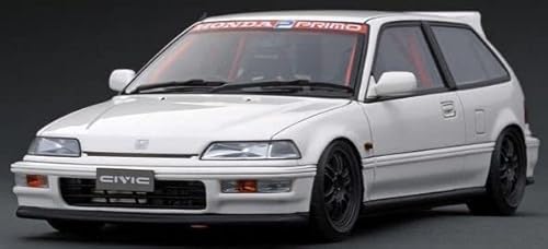 イグニッションモデル ignition model IG1292 ホンダ シビック EF9 SiR ホワイト [1/18 ミニカー] 環状族 走り屋 ナニワトモアレ