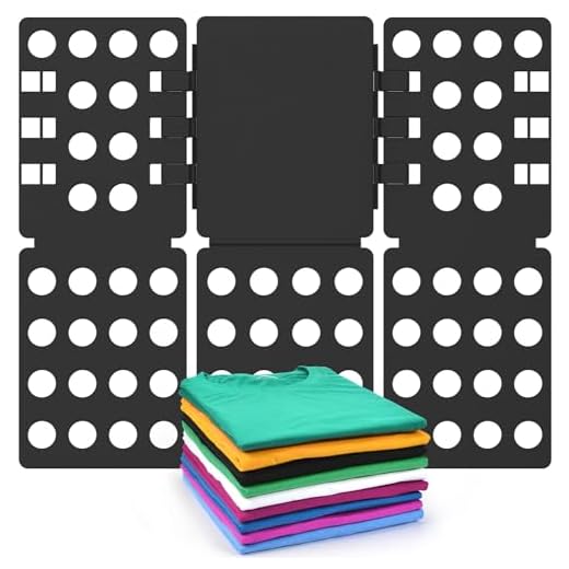 T Shirt Folding Board Shirts Clothes Folder Durable Plastic Laundry Boards,10.23*7.88*1.18 inches Black