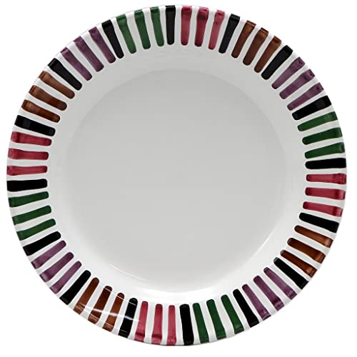 Plato decorativo pintado a mano de cerámica italiana miniatura 1