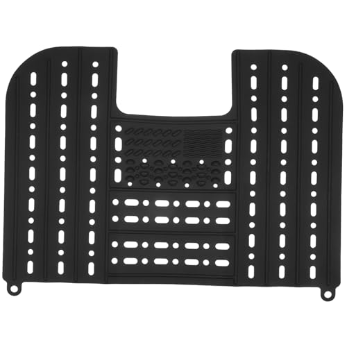 Tapis de lavabo pliable 55x43 cm silicone noir pour évier