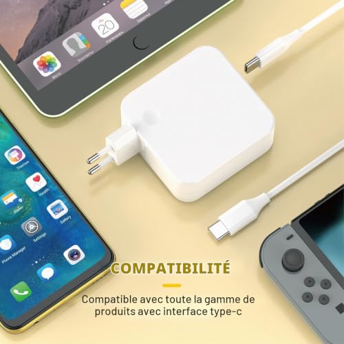 NENASEW 100W 96W Chargeur USB C Compatible avec MacBook Pro 13/14/15/16 – vue 6