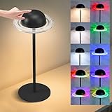 コードレステーブルランプ、充電式電池式ランプ、複数のモード、調光可能な小型ランプ、寝室、リビングルーム、オフィス、アンビエント照明装飾デスクランプ、ホームデコレーション、誕生日プレゼント(ブラック)