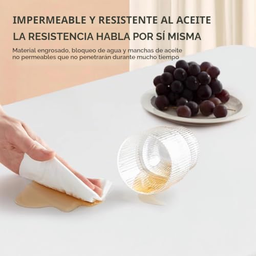 Miniatura 5 de Ysooua Mantel Desechable 10 Piezas Manteles De Mesa De Plastico 137 X 274 Cm Mantel Blanco Con 4 Piezas Pinzas Para Mantel Para Restaurantes, Picnics, Fiestas, Eventos, Bodas Blanco