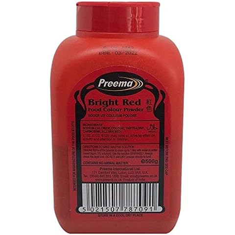 Bright Red Preema Food Colour Powder 500g Cover