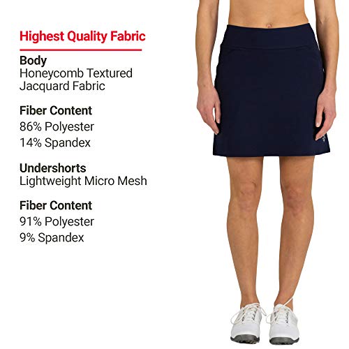 Jofit Apparel Women&rsquo;s Athletic Clothing Long Mina Skort for Golf & Tennis, Size Medium, Midnight