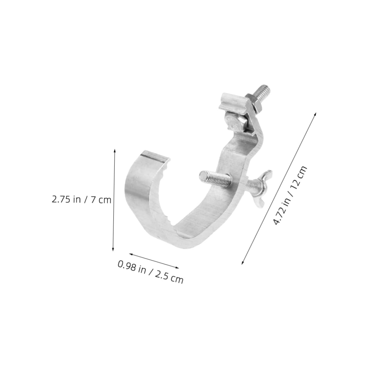 KICHOUSE 4pcs Sturdy Metal Light Hooks Aluminum Stage Light Clamps Versatile Truss Clips for Weddings and Performances