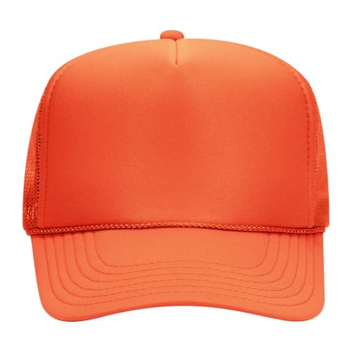 Image of OTTO Polyester Foam Front 5 Panel High Crown Mesh Back Trucker Hats in 97, Bulk, Wholesale