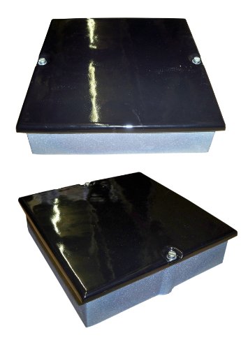 Image of Enamel Gloss Black 9" x 6" 225mm x 150mm Cast Soot Door Box Chimney Inspection Hatch Flue Clean Sweep