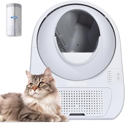 CATLINK Self-Cleaning Litter Box for Multiple Cats – Large Capaci...