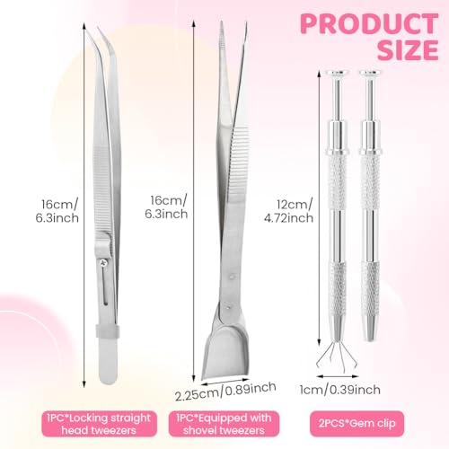 4 PCS Sprinkles Tools for Cake Decorating,Sprinkle Pen Pearl Grabber with 4 Claws,Cake Tweezers Pearl Sprinkle Spoon with Shovel Head,for Cookie Cupcake Decorating Supplies