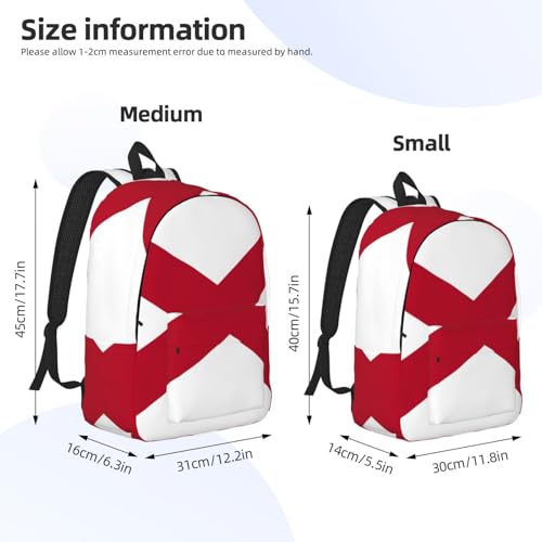 Sac à dos voyage imprimé Alabama avec compartiment ordinateur renforcé