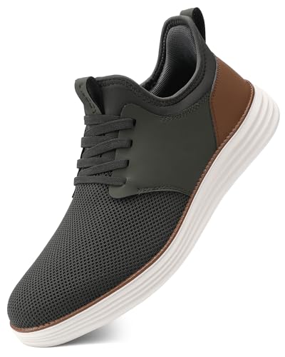 Image of VILOCY Mens Slip On Casual Dress Shoes Hands Free Fashion Sneakers Mesh Tennis Walking Work Shoes Comfortable Breathable Lightweight Non Slip